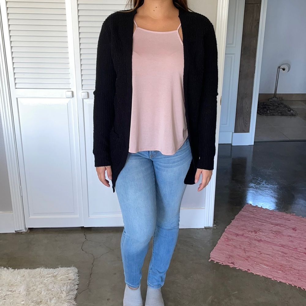 Black cardigan